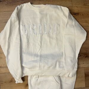 BRIDE Cream Sweater with Embroidered Detail